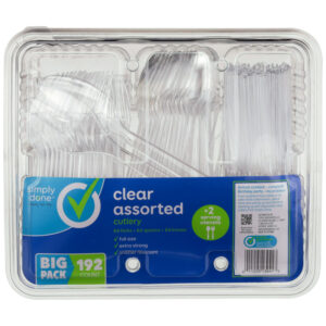 Assorted Cutlery  Clear