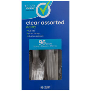 Assorted Cutlery  Clear