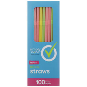 Flexible Straws  Neon