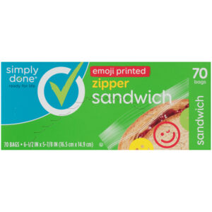 Sandwich Zipper Bags  Emoji Printed