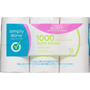 Simply Done 1-Ply Bath Tissue 12 ea