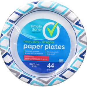 Simply Done 10 Inch Heavy Duty Paper Plates 44 ea