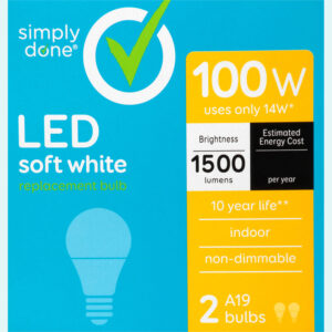 Simply Done 14 Watts Soft White LED Light Bulbs 2 ea