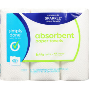 Simply Done 2-Ply Big Rolls Simple Size Select Absorbent Paper Towels 6 ea