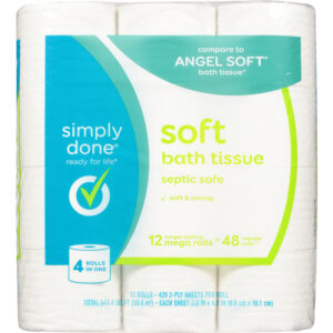 Simply Done 2-Ply Mega Rolls Soft Bath Tissue 12 ea