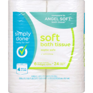 Simply Done 2-Ply Mega Rolls Soft Bath Tissue 6 ea