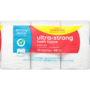 Simply Done 2-Ply Mega Rolls Ultra-Strong Bath Tissue 12 ea