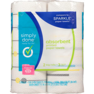 Simply Done 2-Ply Simple Size Select Absorbent Printed Paper Towels 2 ea