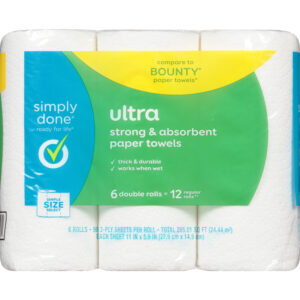 Simply Done 2-Ply Simple Size Select Strong & Absorbent Ultra Paper Towels 6 ea