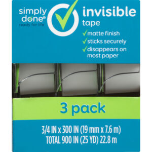 Simply Done 3 Pack Invisible Tape 3 ea