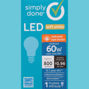 Simply Done 8 Watts Soft White Frosted LED Light Bulb 1 ea