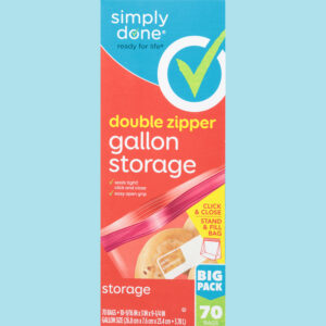 Simply Done Big Pack Gallon Double Zipper Storage Bags 70 ea