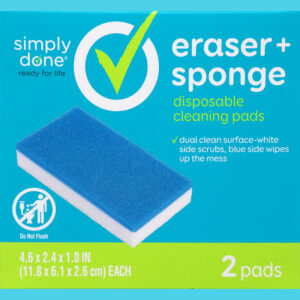 Simply Done Eraser + Sponge Disposable Cleaning Pads 2 ea
