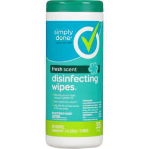 Simply Done Fresh Scent Disinfecting Wipes 35 ea