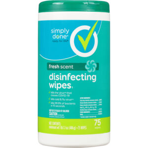 Simply Done Fresh Scent Disinfecting Wipes 75 ea