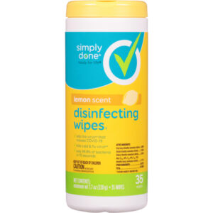 Simply Done Lemon Scent Disinfecting Wipes 35 ea