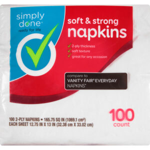 Simply Done Soft & Strong 2-Ply Napkins 100 ea