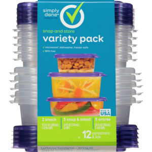 Simply Done Variety Pack Snap And Store Containers & Lids 12 ea