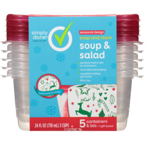 Snap And Store Soup & Salad Containers & Lids  Seasonal Design