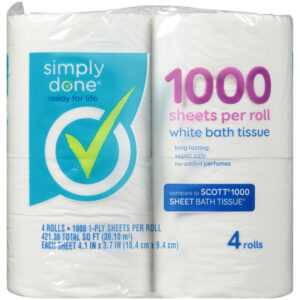 White Bath Tissue Rolls