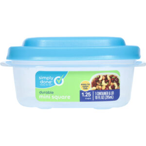 Simply Done 1.25 Cup Mini Square Durable Container & Lid 1 ea