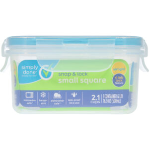 Simply Done 16.9 Ounce Small Square Snap & Lock Container & Lid 1 ea