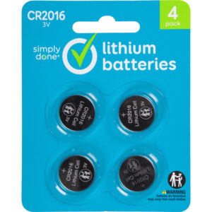 Simply Done 3V Lithium Batteries 4 ea