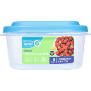 Simply Done 5 Cup Medium Square Durable Container & Lid 1 ea