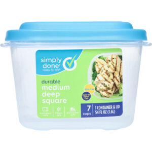 Simply Done 7 Cup Medium Deep Square Durable Container & Lid 1 ea