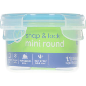 Simply Done 8.5 Ounce Mini Round Snap & Lock Container & Lid 1 ea