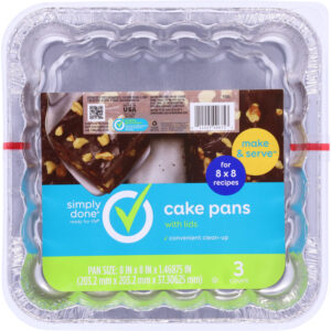 Simply Done Cake Pans with Lids 3 ea