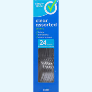Simply Done Clear Assorted Cutlery 24 Pieces