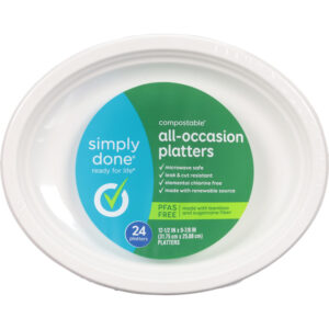 Simply Done Compostable All-Occasion Platters 24 ea