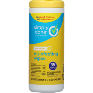 Simply Done Disinfecting Lemon Scent Wipes 35 ea