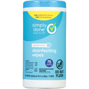 Simply Done Disinfecting Seaside Scent Wipes 75 ea