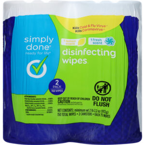 Simply Done Lemon Scent/Fresh Scent Disinfecting Wipes 2 ea