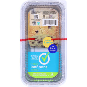 Simply Done Medium Loaf Pans with Lids 3 ea