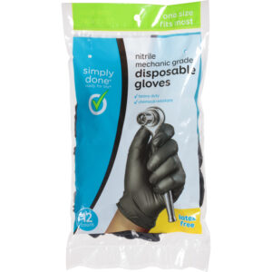 Simply Done Nitrile Mechanic Grade Disposable Gloves 12 ea
