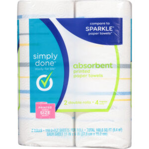Simply Done 2-Ply Simple Size Select Absorbent Printed Paper Towels 2 ea