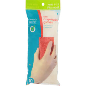 Simply Done Latex Disposable Gloves One Size 10 ea