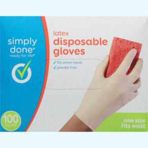 Simply Done Latex Disposable Gloves One Size 100 ea