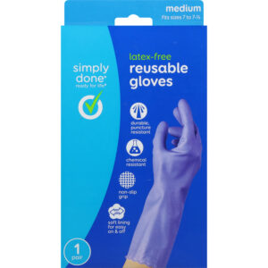 Simply Done Latex-Free Reusable Gloves Medium 1 pr