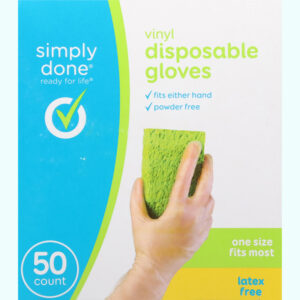 Simply Done Vinyl Latex Free Disposable Gloves 50 ea