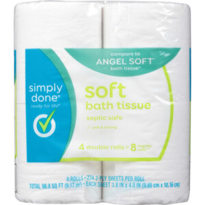 Simply Done 2-Ply Double Rolls Soft Bath Tissue 4 ea