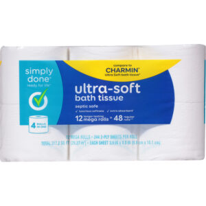 Simply Done 2-Ply Ultra-Soft Bath Tissue Mega Rolls 12 ea