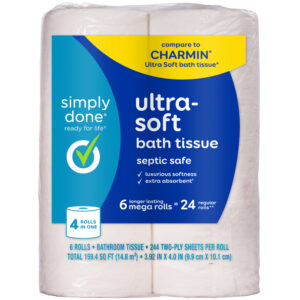 Simply Done 2-Ply Ultra-Soft Bath Tissue Mega Rolls 6 ea