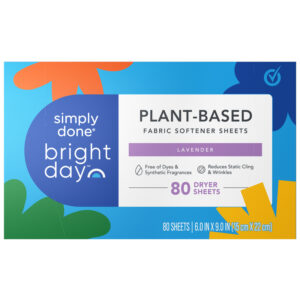 Simply Done Bright Day Plant-Based Lavender Fabric Softener Sheets 80 ea