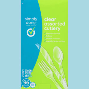 Simply Done Clear Assorted Cutlery 96 ea