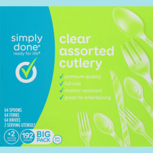 Simply Done Clear Assorted Cutlery Big Pack 192 ea