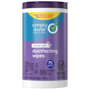 Simply Done Lavender Scent Disinfecting Wipes 75 ea